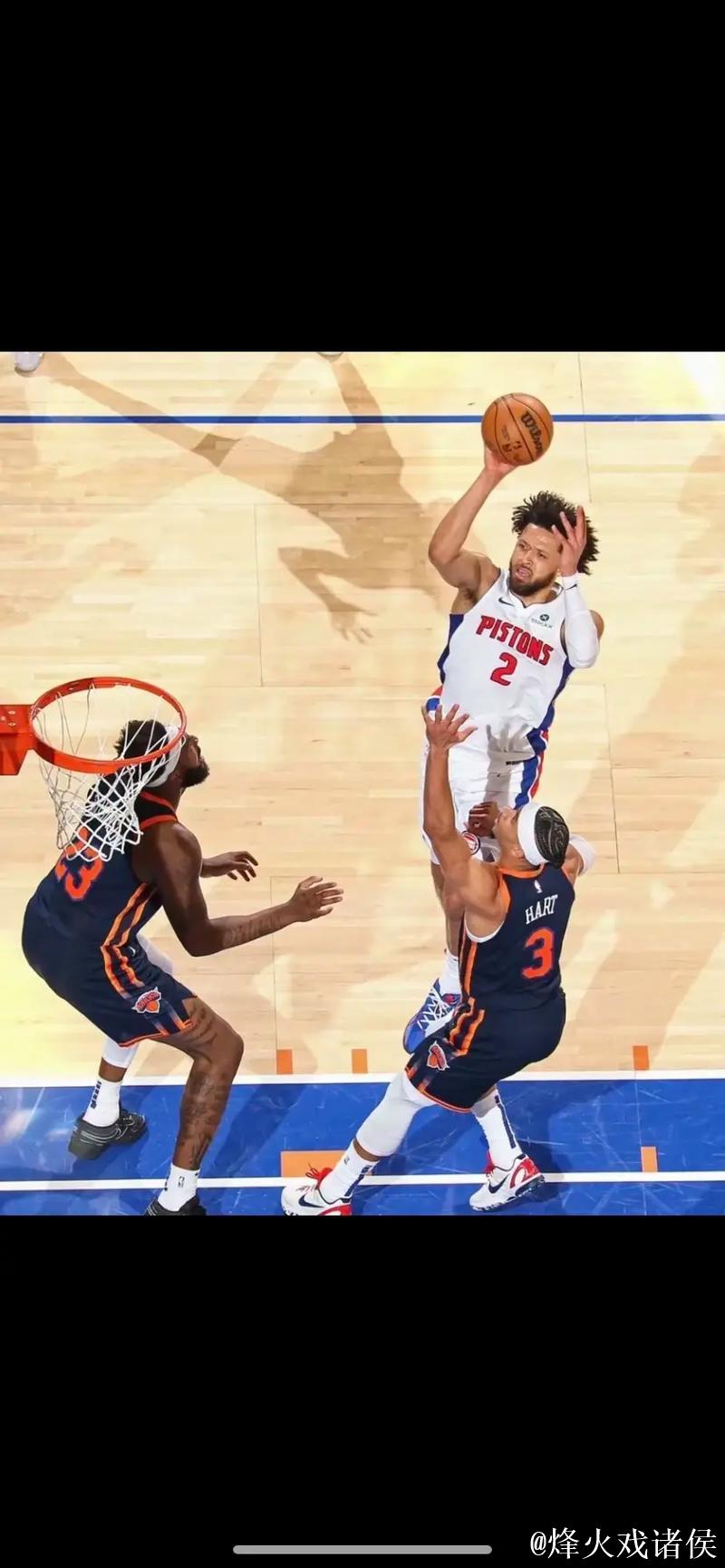 坎宁安跑位到底角三分出手投进,活塞领先21分打停老鹰 坎宁安跑位到底角三分出手投进,活塞领先21分打停老鹰